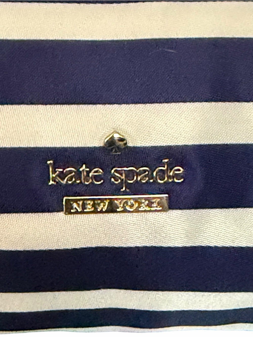 NWT Kate Spade Striped Navy & White Roll Jewelry Travel Vacay Bag with Red Trim - Picture 5 of 14